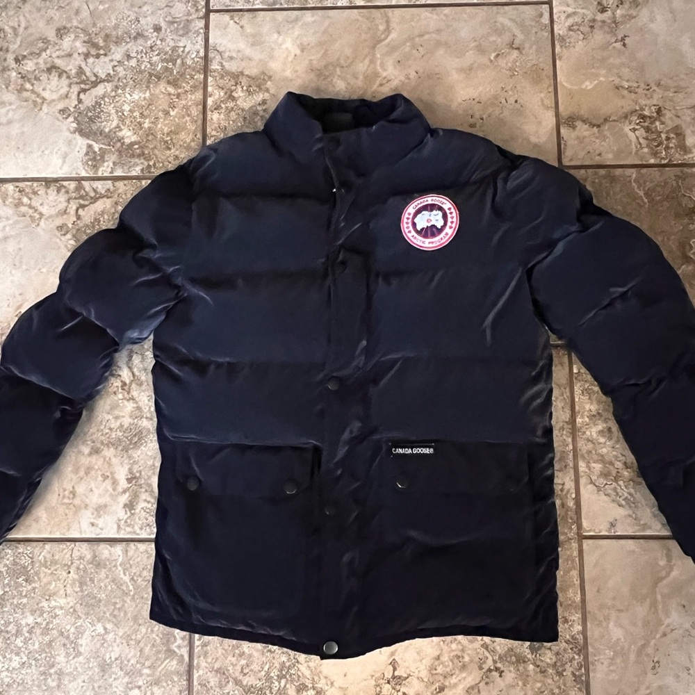 Winter Dark Blue Puffer Jacket kids XL - ladies small